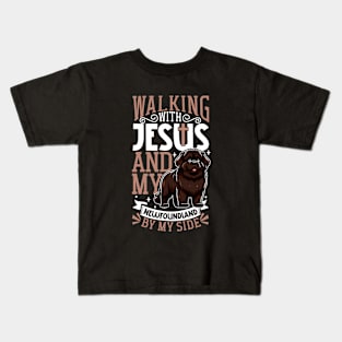 Jesus and dog - Newfoundland Kids T-Shirt